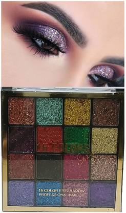 BLUEMERMAID Best New 16 color glitter eye shadow High sparkle glitter eye makeup palette 25 g