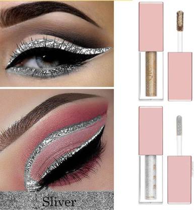 BLUST&FAMME Waterproof Silver,Brown liquid eyeshadow pack of 2 10 ml