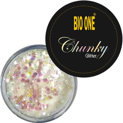 BIOONE Sparkle Chunky Eye Makeup Eyeshadow White Glitter 12 g