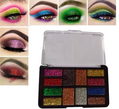 GFSU - GO FOR SOMETHING UNIQUE Multi color Glitter Eyeshadow Palette For all skin type . 18 g