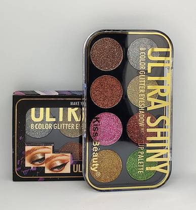 K.Y.L.Plus 8 Color Professional Eye Shadow Palette Ultra Shiny Glitter (Shade 01) 60 g