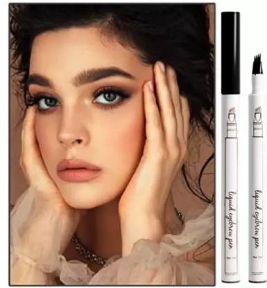SHENY COLORS 4- Way Tip Black Liquid Eye Brow And Eyeliner Pen 1 ml