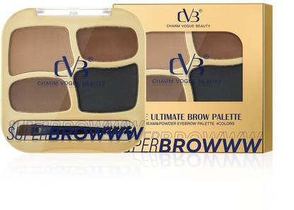 CVB Ultimate Eyebrow Palette, 4 Colours Cream and Powder, Professional Brow Kit 12 g