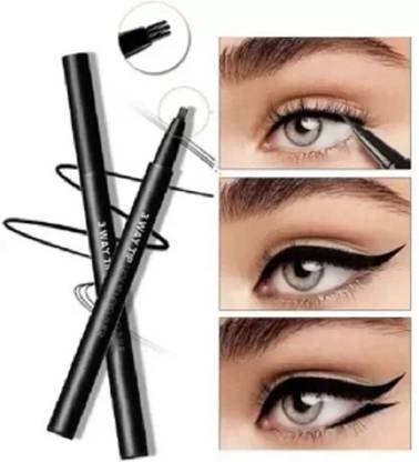 tanvi27 3 Way Tip Charming Black Liquid Eyeliner Pen black