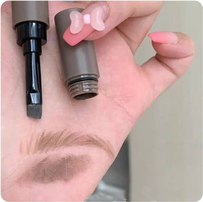 Emijun New Natural Look Setting Dye EyeBrow Brown Tint Cream Pen with Brush 1.8 g