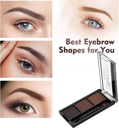 PHIEBELLE New best 3 Shades Eyebrow Palette Waterproof Eyebrow Filler with Brush 7.2 g 7.2 g