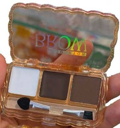 Latixmat 3 in 1 Fill, Set & Shape Long Lasting Waterproof Brown Eye Brow Palette 3 g
