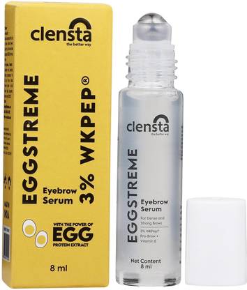 Clensta Eyebrow Hair Growth Serum with Egg Protein, Vitamin E & Almond Oil 8 ml