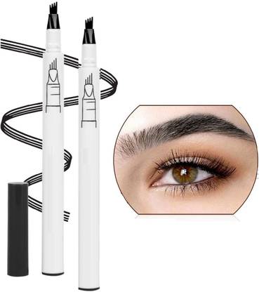 Latixmat Combo Tattoo Eyebrow Pen Waterproof Ink Gel Tint with Four Tips, Smudge-Proof 2 ml