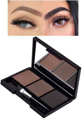 Herrlich Professional best 3 Shades Eyebrow Palette Waterproof Eyebrow Filler with Brush 7.2 g
