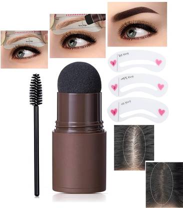 Latixmat Quick Root Touch-Up, Paired With 3 Pairs Of Eyebrow Stamp ND96 SOFT HOLD Hair Volumizer PRESSED POWDER