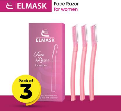 Elmask Eyebrow Razor for Women Hair Removal Facial Shaping & Grooming Tool 3-Pack 3 g