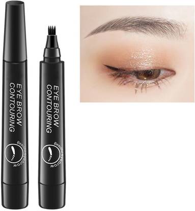Emijun Waterproof Eyebrow Tatto Pen with 4-Prong Micro-Fork-Tip Applicator 4 g
