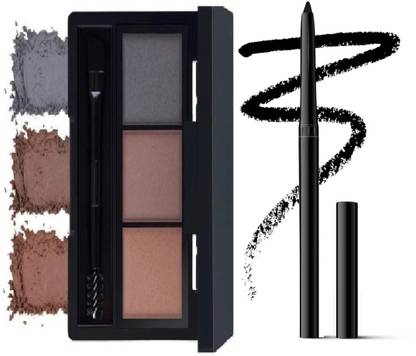 SEUNG Kajal- 2 In 1 Black, Black, WITH Eyebrow enhancer eyebrow palette 5 g