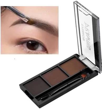 Arcanuy Best 3 In 1 Black and Brown Eyebrow Powder Palette 7.2 g