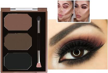 HUZURLU Waterproof Natural Look Eyebrow enhancer palette With 3 Shades 9 g