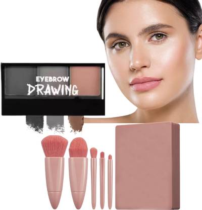 BLUST&FAMME hr eyebrow palette with makeup mini brush