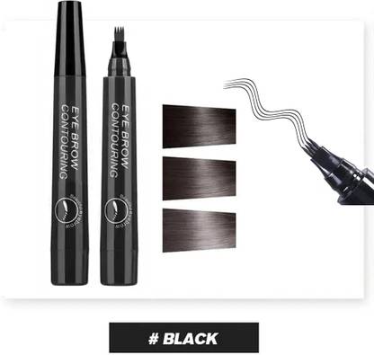Sheny Eye Contouring Pencil Waterproof Eyebrow Pen HD 4 Micro Fork Tip Applicator