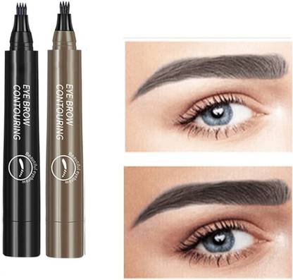ADJD 4 Fork Tip & Spoolie Brush for Natural-Looking Hair-Like Defined Brows