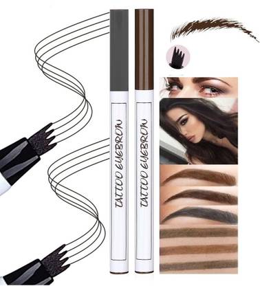 tanvi27 New Eye Brow Definer Grey & Dark Brown Multi Use Eyebrow Tatoo Pen