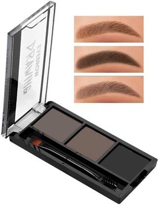 GULGLOW99 3 Shades Eyebrow Palette Eyebrow Filler with Brush