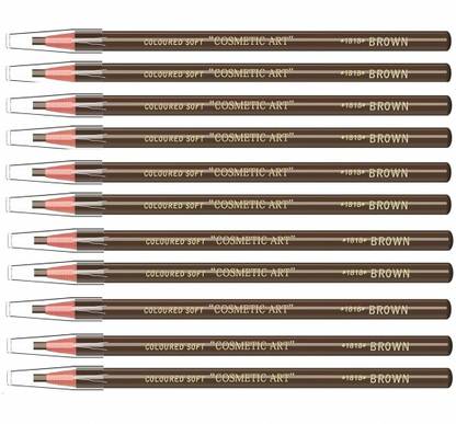 HUDAQUEEN Set of 12 Brown Eyebrow Pencil Smudge and Fade Proof 1818