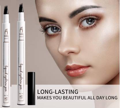 YAWI Eyebrow Pencil 2 in 1 Dual Function Eye Brow Pencil with Brush Black combo