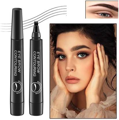 eyurva Black eyebrow contouring pen combo | Micro-Fork eyebrow pen