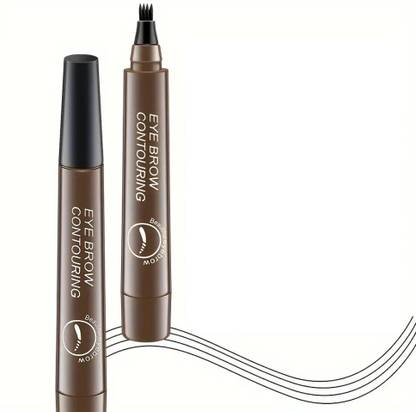 manasona Eyebrow Tattoo Pen Waterproof 4 Points Eyebrow Pen Long Lasting 2.5 g