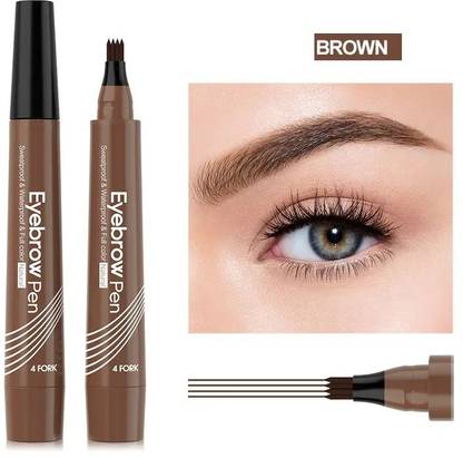 manasona Waterproof Fork Tip Brow Pencil Durable Professional Fine Sketch 4D