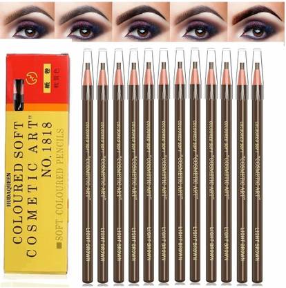 HUDAQUEEN Set of 12 Brown Eyebrow Pencil Brow Contour Definer 1818