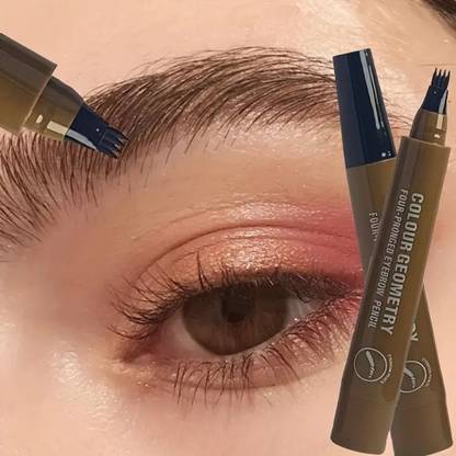 GULGLOW99 Dark Brown 4 Fork Eyebrow Pencil Lasting Microblading Eyebrow Tattoo Pen