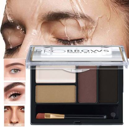 manasona Eyebrow Powder Cake with brush Brow Palette Eyebrow Enhancer Waterproof 4 in one 8 g