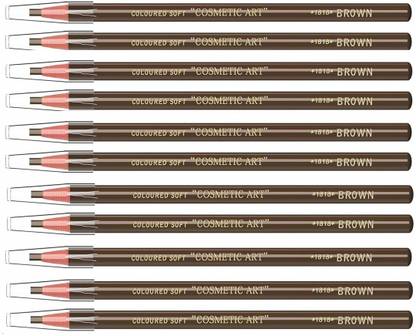 HUDAQUEEN Set of 12 Brown Eyebrow Pencil Quick Dry Waterproof 1818