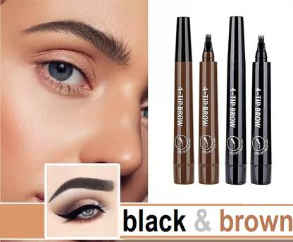 Sheny 4 Micro-Fork Eyebrow Pen Applicator Creates Flawless Natural Looking Brows