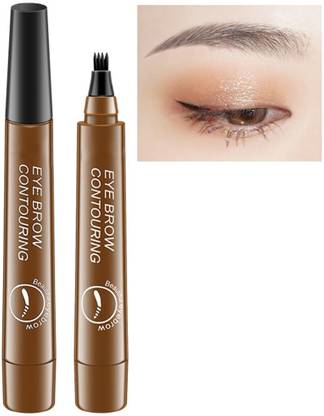 AFARAXIA Waterproof 4 Point Eyebrow Pencil brown- Microblading Fork Tip Tint Pen