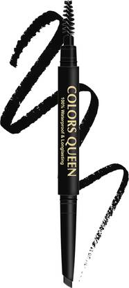 COLORS QUEEN Brow Master 2 in 1 Dual Function Eyebrow Pencil with Spoolie Brush
