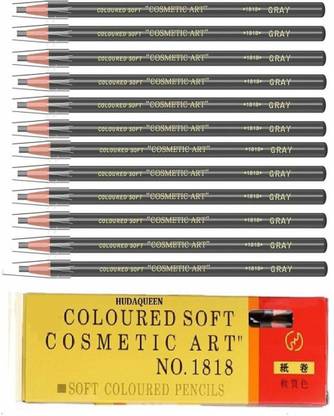 HUDAQUEEN Permanent Makeup Eyebrow Pencil Set 12 Grey Natural Look 1818