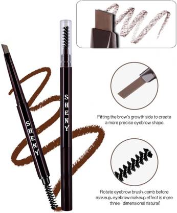 Sheny Waterproof Eyebrow Pencil, 2 in 1 with Dual-Sided,