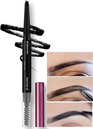 Yuency 2 in 1 Dual Function Eyebrow Pencil with Spoolie Brush Black