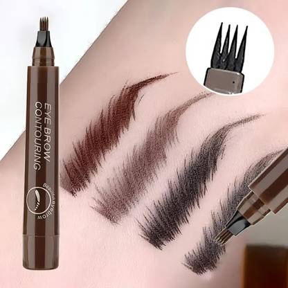 GULGLOW99 4 Split Head Ultra Slim Eyebrow Pencil, Waterproof, Smudge Proof