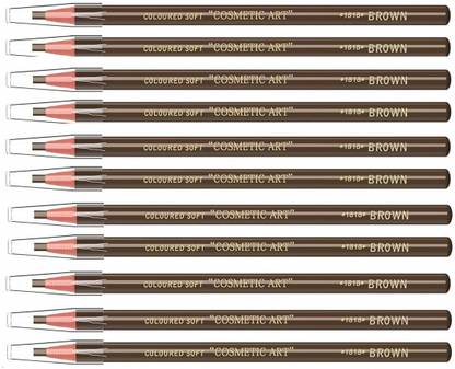 HUDAQUEEN Set of 12 Brown Eyebrow Pencil Easy Brow Shaping 1818