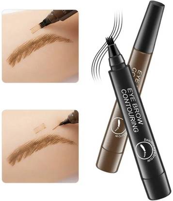 tanvi27 Forked Brushes 4D Microblading Brown & Black Eyebrow Pencil Waterproof
