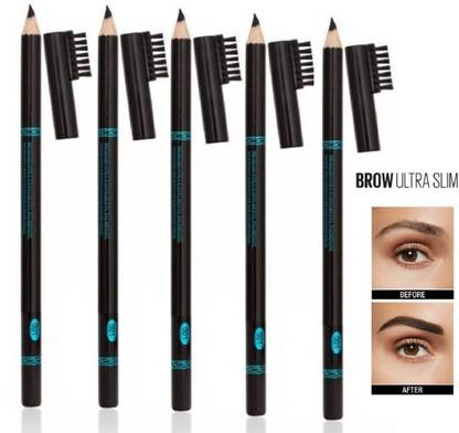 LILLYAMOR BEST Matte Long lasting Black Eyebrow Pencil With Brush