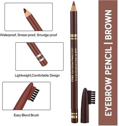 Aylily eyebrow Pencil With Brush Brown|