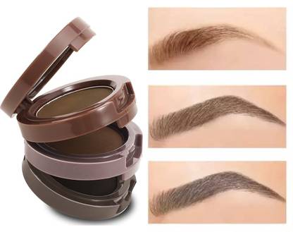 luzimaisa Waterproof 3 In 1 Black and Brown Eyebrow Powder Palette set of 1