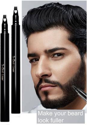 tanvi27 New Multi Use Eye Brow, Eyeliner & Beard Color Pencil For Men Black,