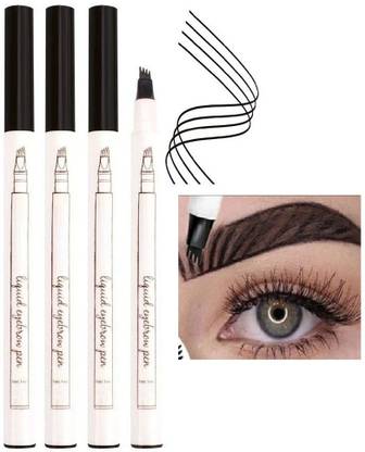 tanvi27 New 4 Fork Tip Eyebrow Pencil Waterproof Liquid Brow Pencil Set of 3