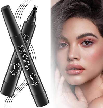 Glovasilk Waterproof Eyebrow Contouring Pen | Natural Black 05 | Long-Lasting Brow Makeup