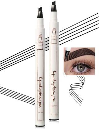 tanvi27 4 Fork Tip Eyebrow Pencil Waterproof Liquid Brow Pencil Set of 2